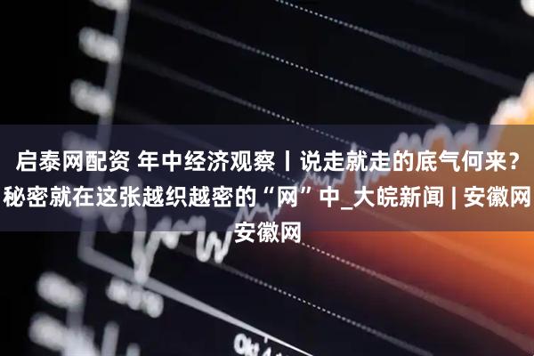 启泰网配资 年中经济观察丨说走就走的底气何来？秘密就在这张越织越密的“网”中_大皖新闻 | 安徽网