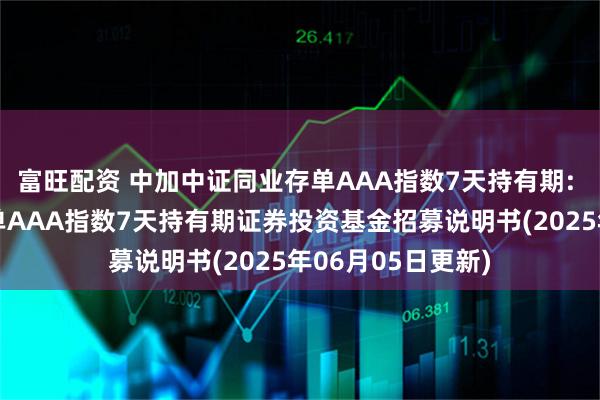 富旺配资 中加中证同业存单AAA指数7天持有期: 中加中证同业存单AAA指数7天持有期证券投资基金招募说明书(2025年06月05日更新)