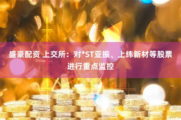 盛豪配资 上交所：对*ST亚振、上纬新材等股票进行重点监控